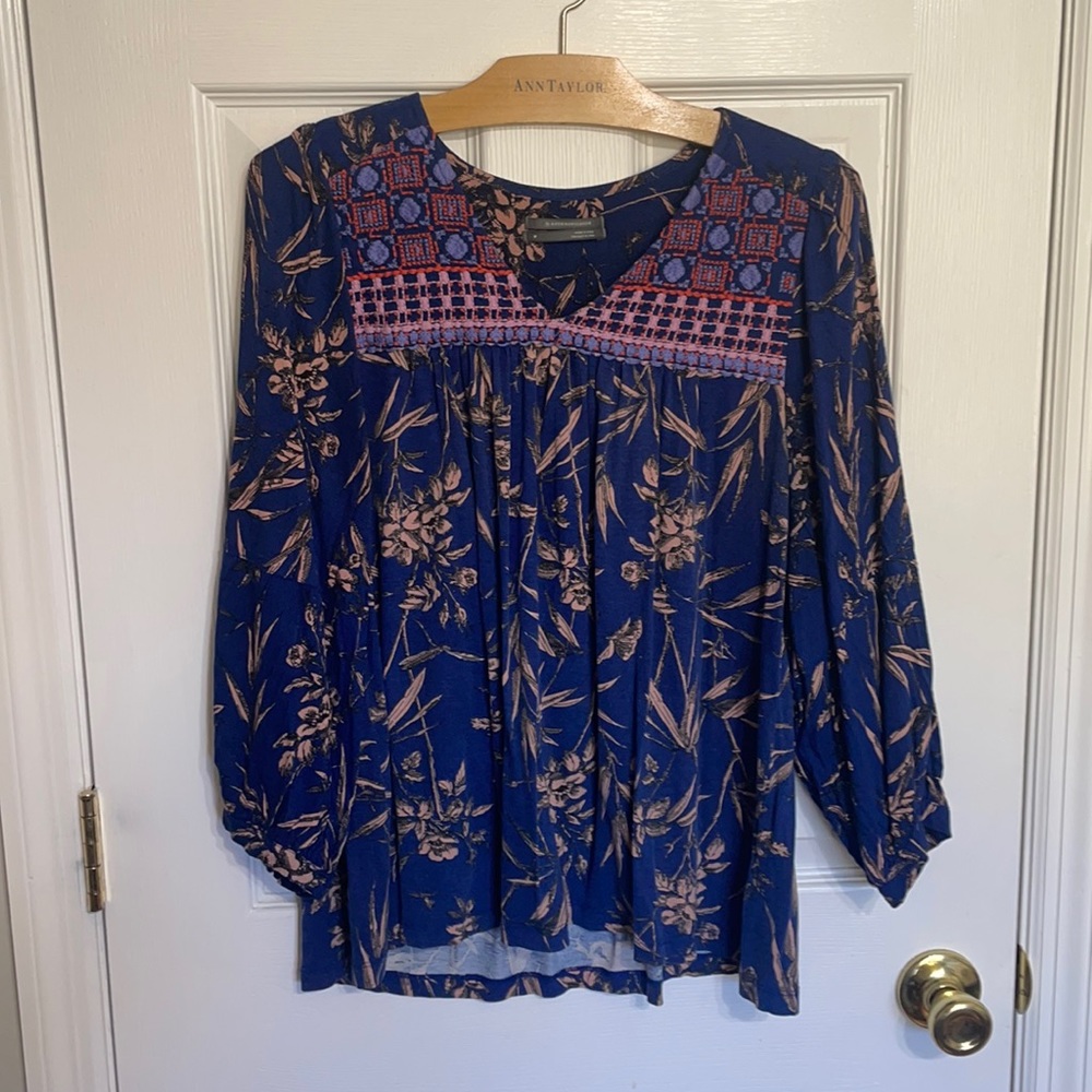 Anthropologie embroidered blouse
